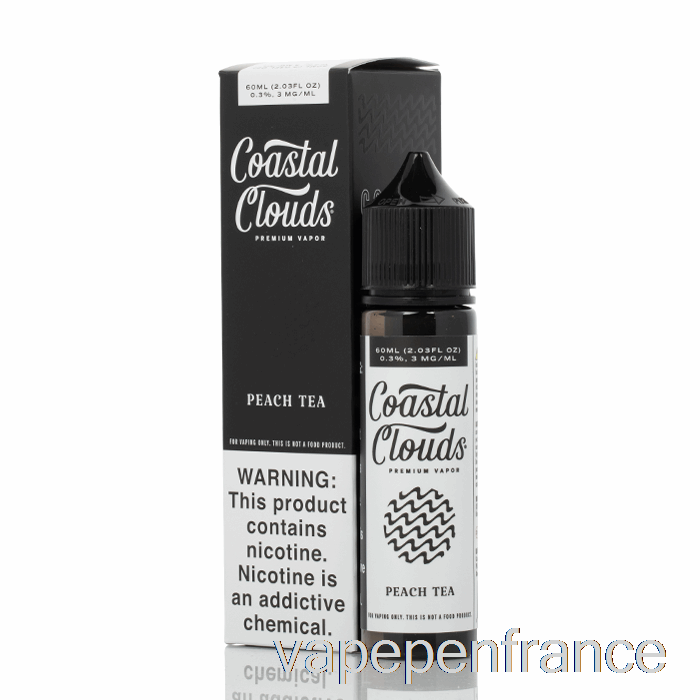 Thé à La Pêche - Nuages ​​côtiers Co. - Stylo Vape 60 Ml 6 Mg